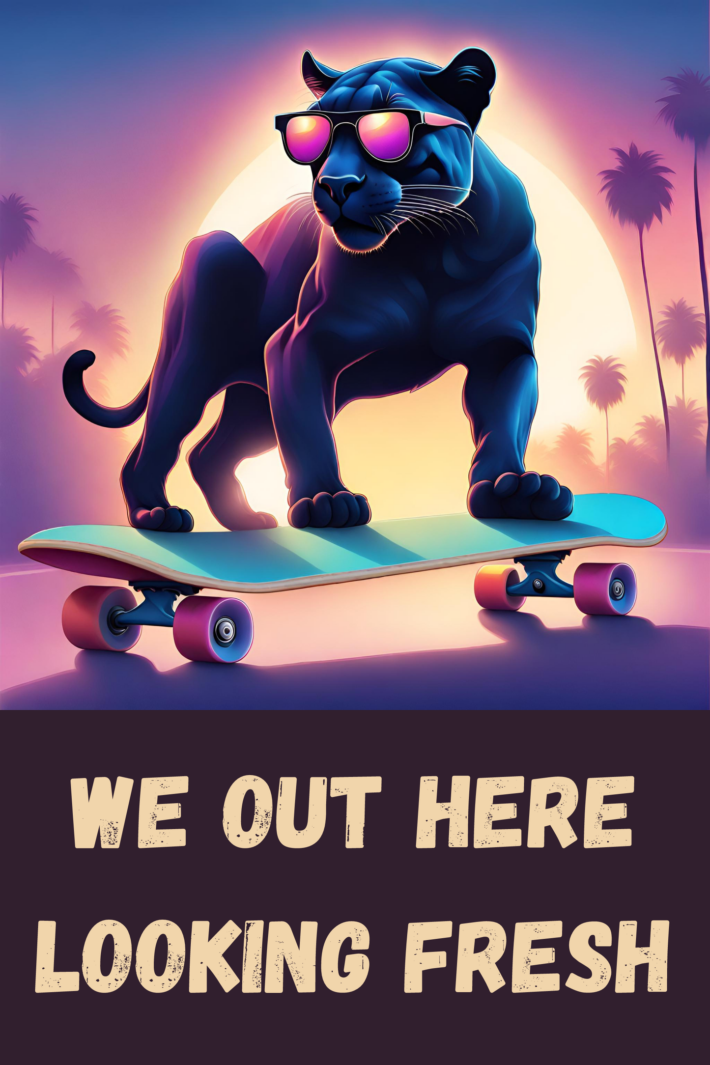 We Out Here Looking Fresh Printed Poster