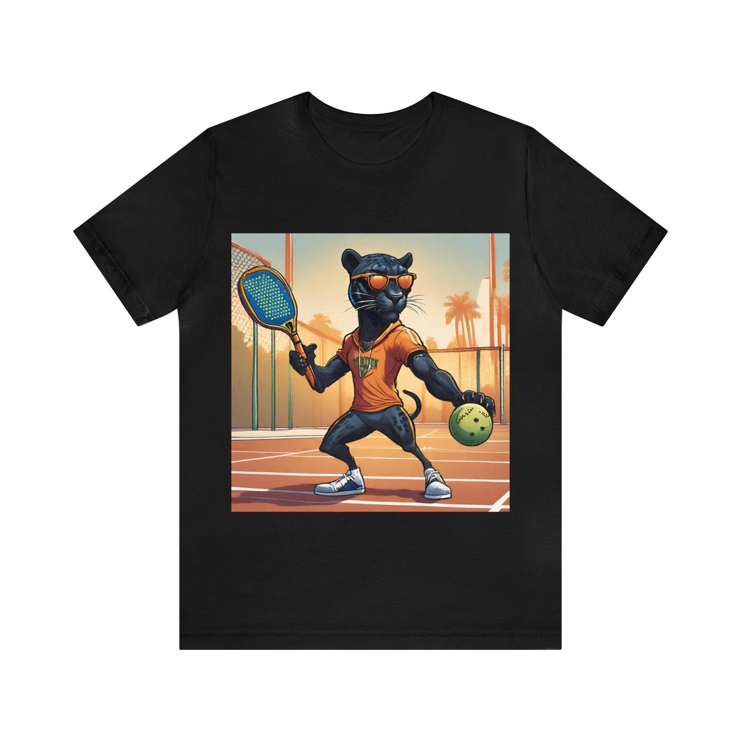 Pickleball T-Shirt #3 - Black Unisex Fit - Soft and Comfortable