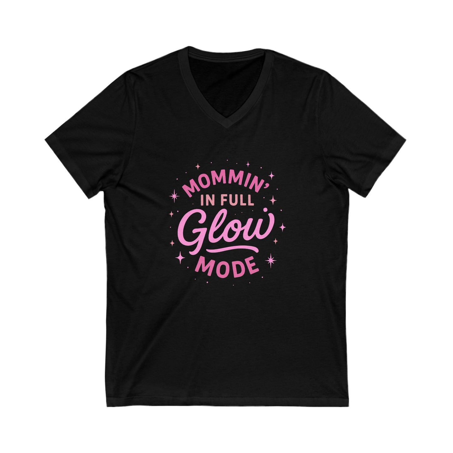 Mommin' Glow Mode - Female Short Sleeve T-Shirt (Black)
