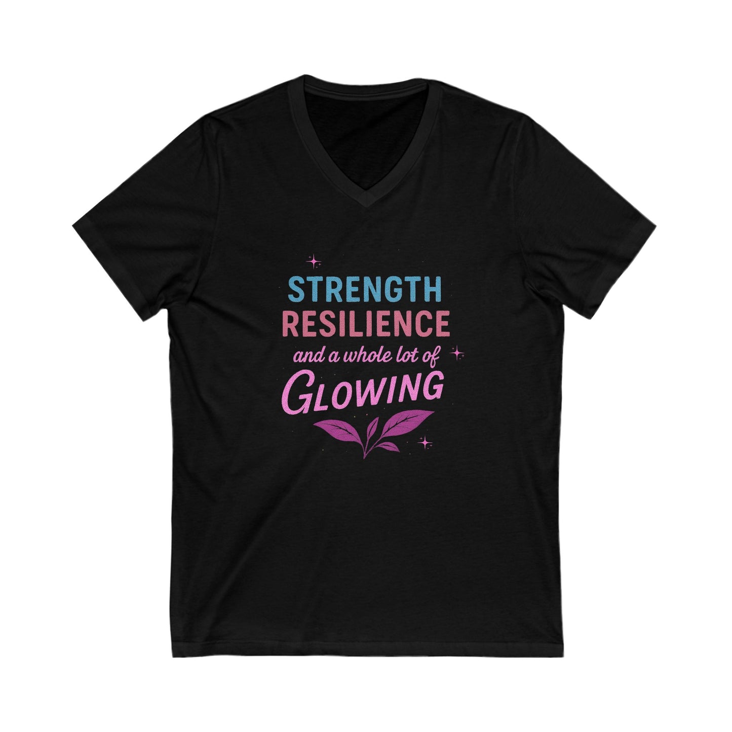 Strength Resilience Glowing - Female Short Sleeve T-Shirt (Black)