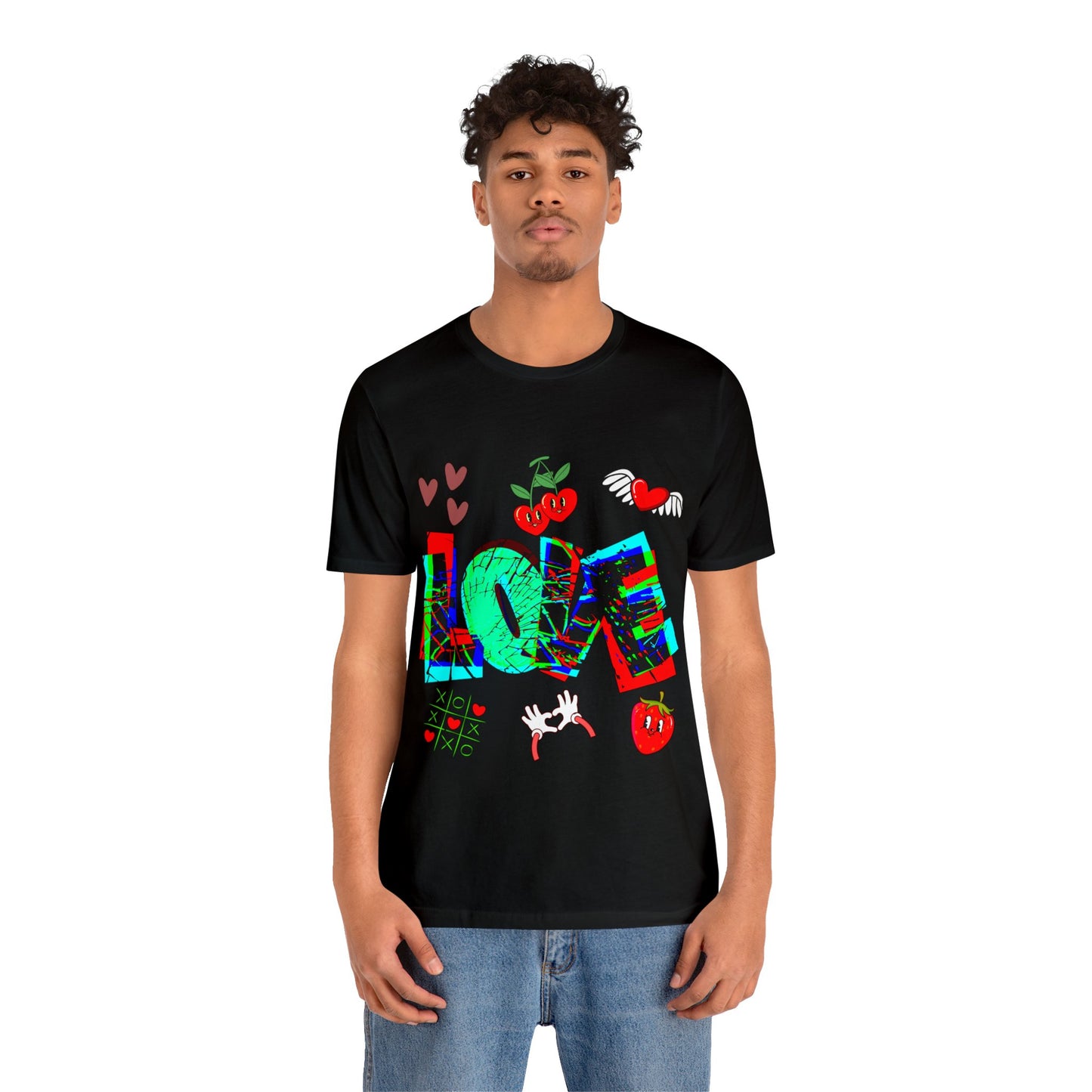 Fun Art LOVE Black Unisex T-Shirt