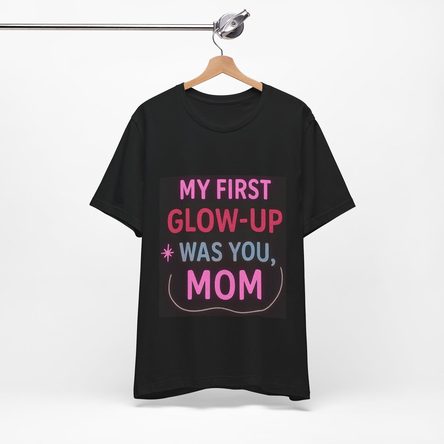 My First Glow-Up - Female Short Sleeve T-Shirt (Black)