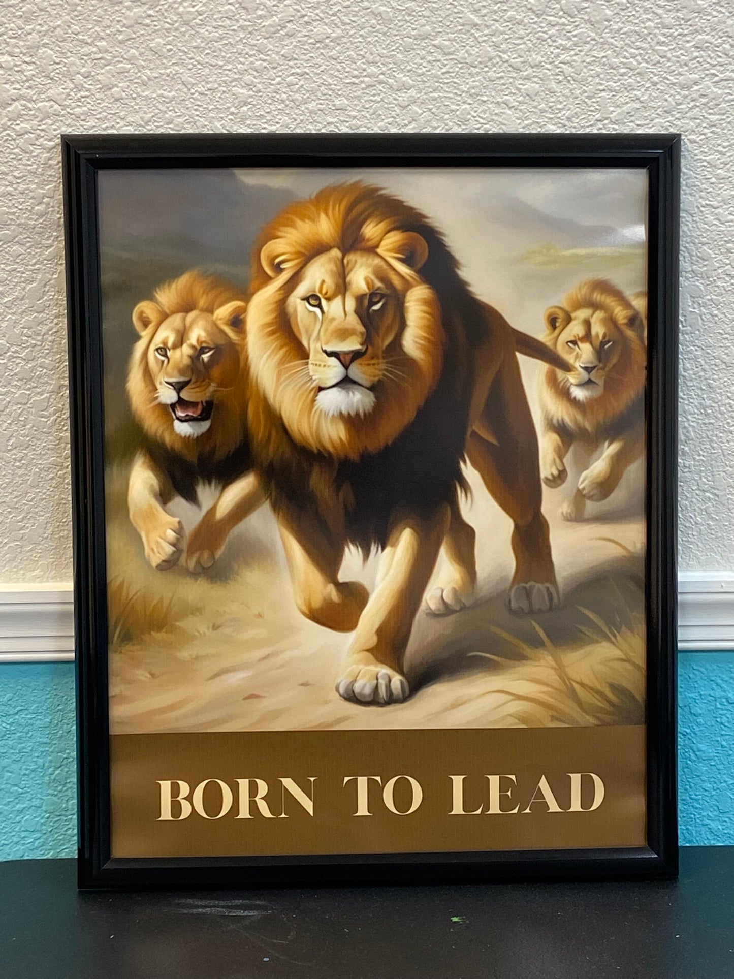 Born To Lead 16x20 Black Framed Motivational Digital Art