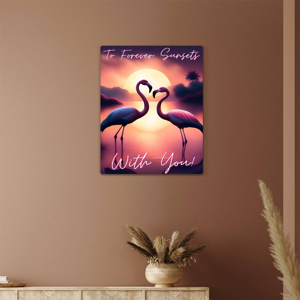 To Forever Sunsets With You - High Gloss Metal Art Print (4:5)