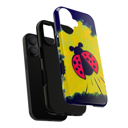 Original Hand Painted 3D Art Ladybug Phone Case — iPhone 16 and 17 Protective Tough Case