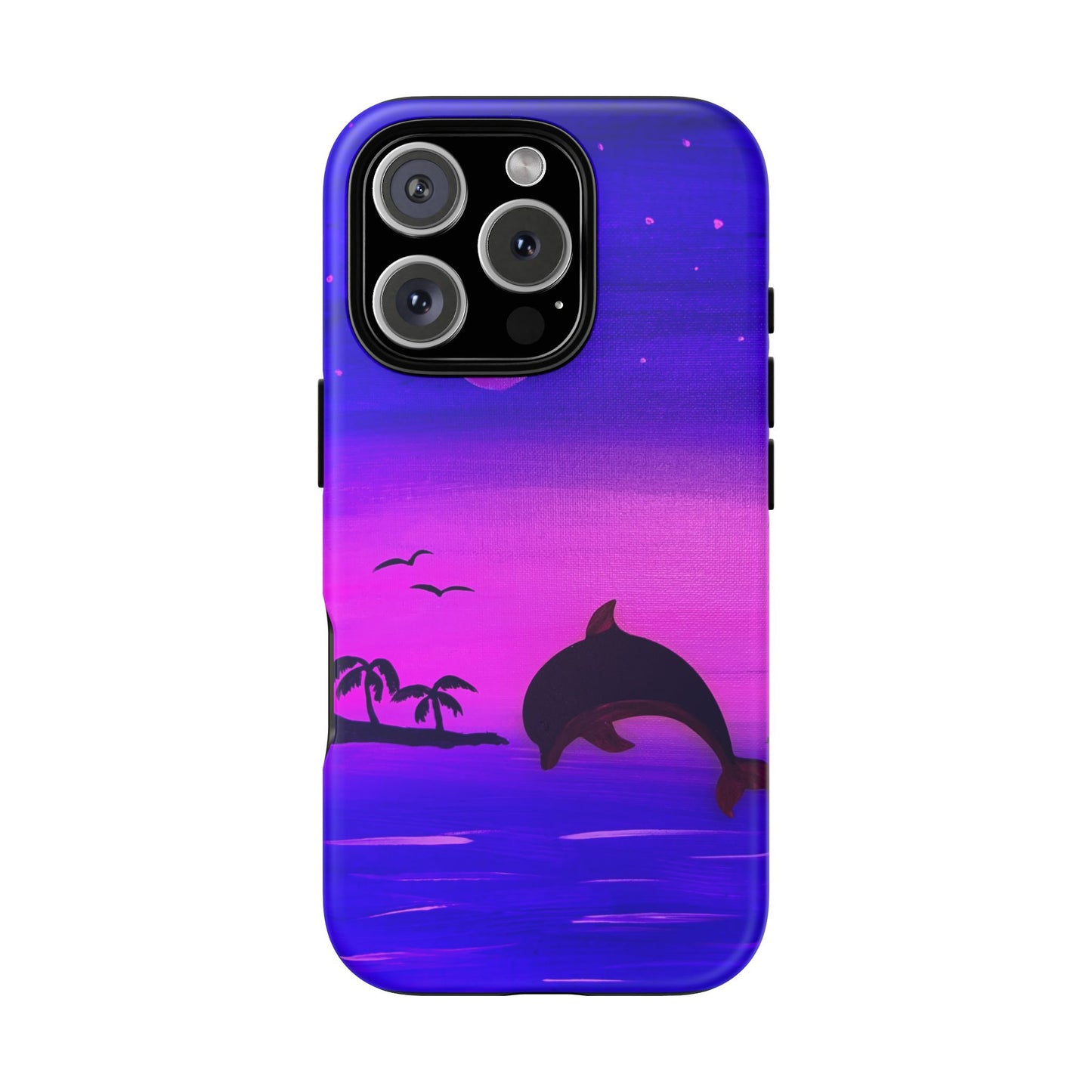 Original Hand Painted Artwork - Dolphin Moon Light  Tough Phone Case — iPhone 16 and 17