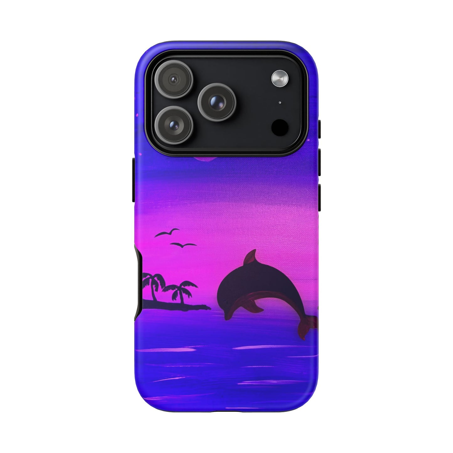 Original Hand Painted Artwork - Dolphin Moon Light  Tough Phone Case — iPhone 16 and 17