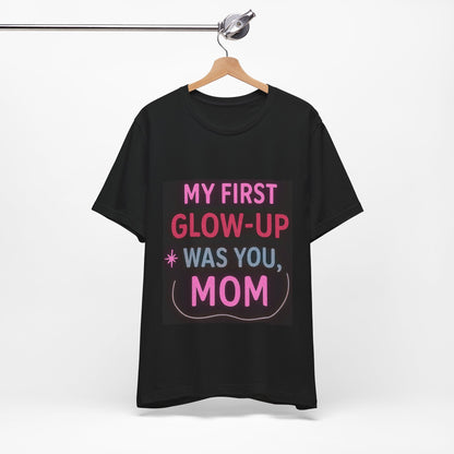 My First Glow-Up - Female Short Sleeve T-Shirt (Black)
