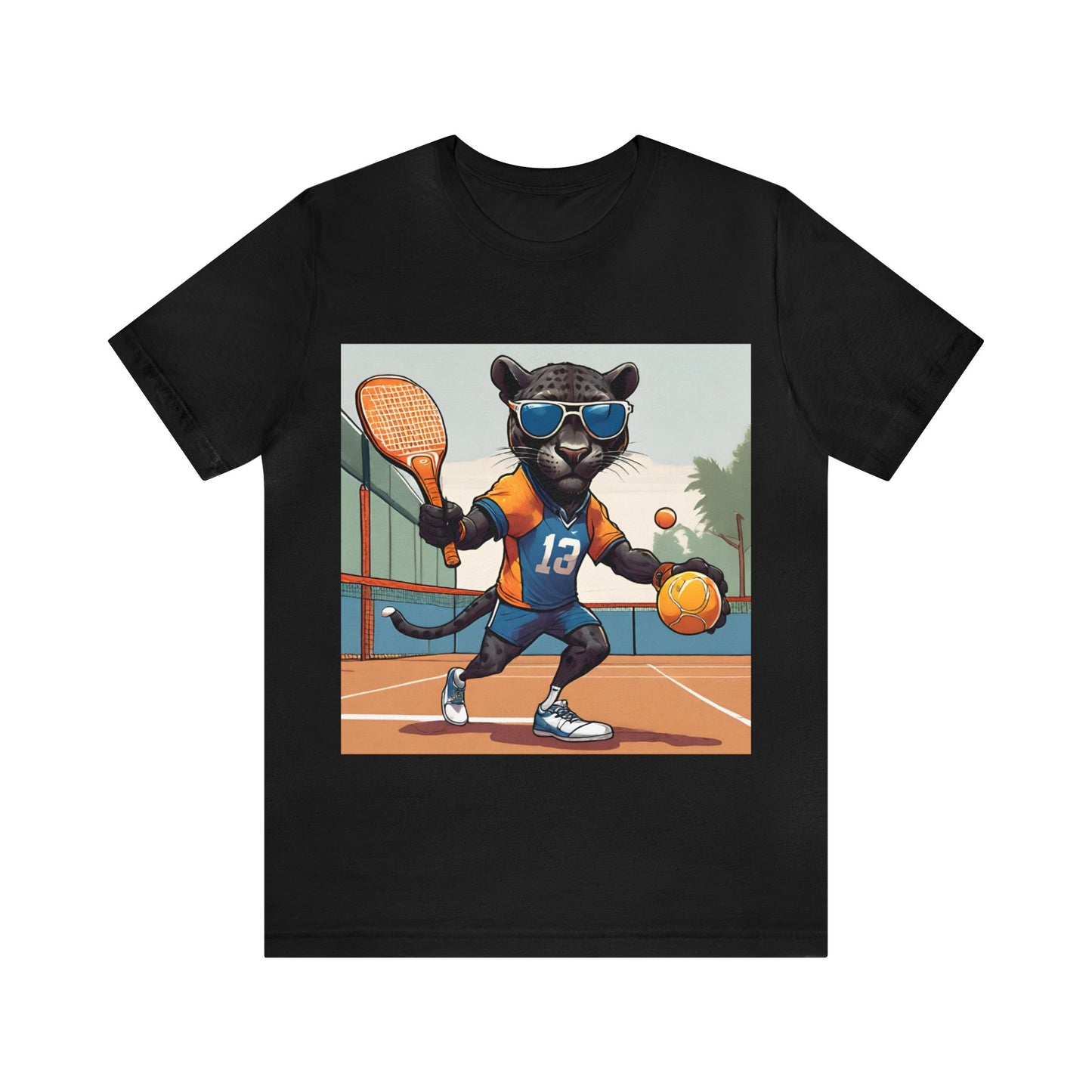 Pickleball T-Shirt #8 - Black Unisex Fit - Soft and Comfortable